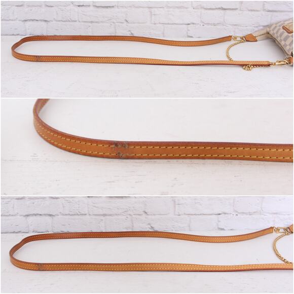 Louis Vuitton Eva Damier Azur Small Crossbody Shoulder Purse Chain Strap A4261 - Picture 6 of 12